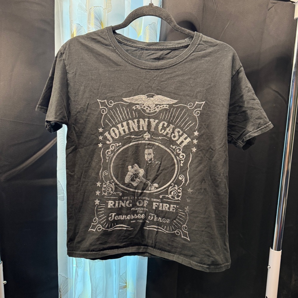 Johnny Cash Graphic Tee - Charcoal